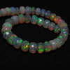 Top Grade High Quality Outstanding - Awesome - Welo Ethiopian OPAL - Micro Faceted Rondell Beads Gorgeous Fire Huge size - 5 - 5.5 mm - 40 pcs